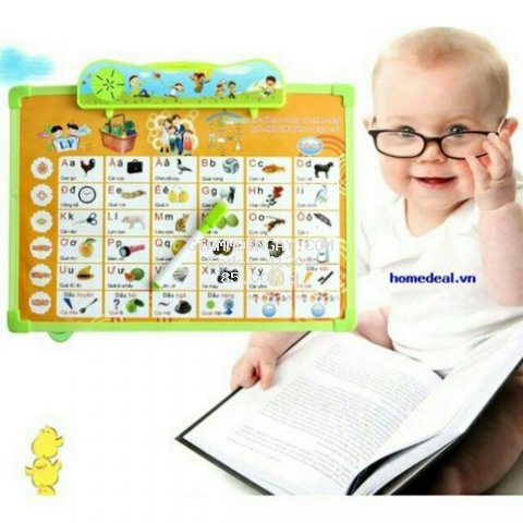 Bộ bảng học chữ cho bé.Bảng gồm 5 tờ với 11 chủ đề cho bé chơi và học