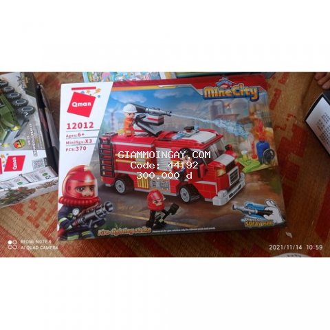Bộ đồ chơi xếp hình Lego xe chữa cháy qman 12012