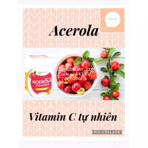 Bột sơ ri Acerola 150g Vitamin C tự nhiên - Vua của Vitamin