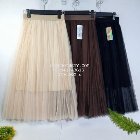 Chân váy ren dài công chúa 3 lớp dài 80cm hàng Quảng Châu  CV003