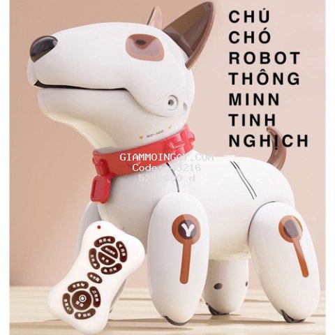 Chú chó robot thông minh tinh nghịch điều khiển từ xa lập trình 12 chức năng (Robot dog)