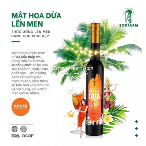 Cider Mật Hoa Dừa 375ml Nước Uống Lên Men Sokfarm