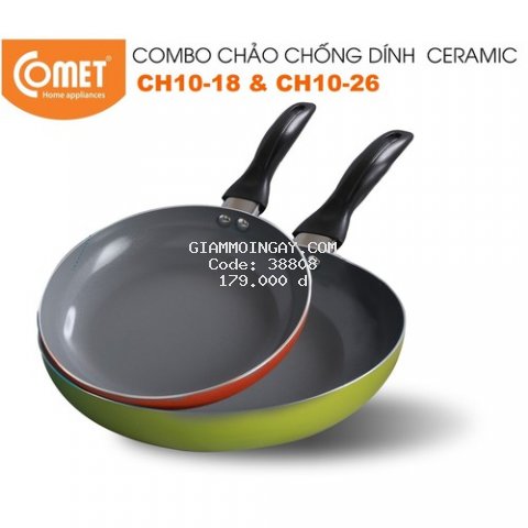 Combo 2 chảo chống dính Ceramic COMET - CH10-18&26