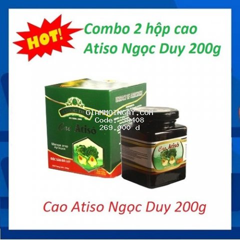 Combo 2 hộp-Cao Atiso-đặc sản Đà Lạt-Cao Atiso mềm-Cao-atiso-Ngọc Duy-Hộp 200g