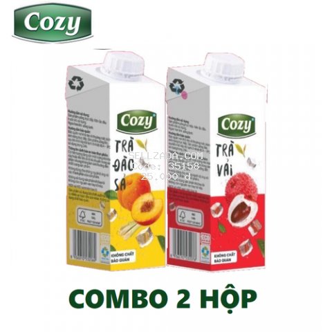 COMBO 2 HỘP TRÀ TRÁI CÂY COZY - 225ml/Hộp - HSD 01/2022