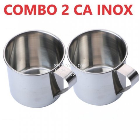 [COMBO 2 LY] Ly inox có quai uống nước. Ca làm đá có quai bằng inox/Chất liệu inox đảm bảo an toàn cho sức khỏe