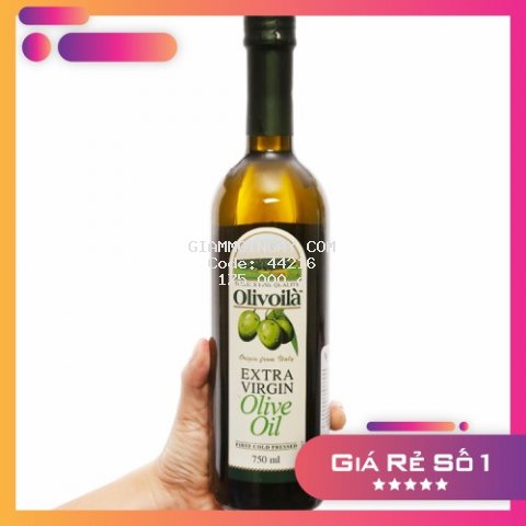 Dầu Olive (oliu) nguyên chất Olivoila Extra Virgin 750ml
