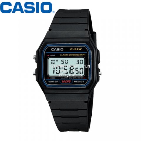 Đồng hồ nam Casio F-91W-1DG huyền thoại - Hàng chính hãng