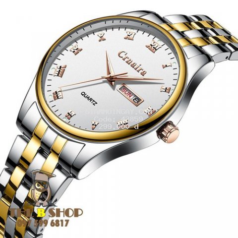 Đồng hồ nam Crnaira CRNA009 dây thép đúc đặc cao cấp chính hãng Full Box