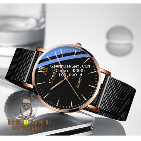 Đồng hồ nam thời trang phong cách tối giản thanh lịch Crnaira CNA009 Full Box