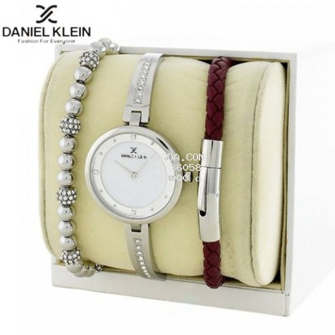 Đồng hồ Nữ Dây Thép Daniel Klein DK12099-3 , Bộ 3 món , Chính hãng full box , Chống nước