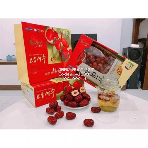 [FREESHIP] Táo đỏ sấy khô Hàn Quốc hộp 1kg kèm túi xách loại quả to ngon