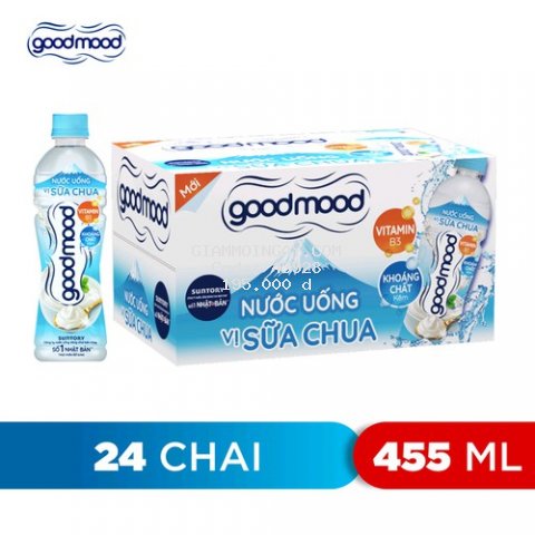 Freeship70k - Thùng 24 chai nước tinh khiết vị sữa chua Good Mood 455ml