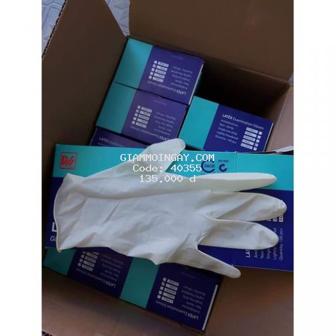 Găng tay cao su LATEX có bột ( SIZE S và SIZE M - màu trắng) Duy Hàng hộp 50 đôi