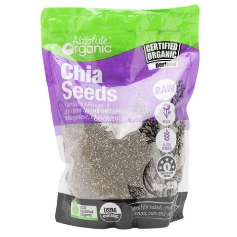 Hạt Chia Tím Úc Absolute Organic Chia Seeds 1kg