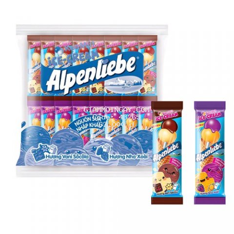 Kẹo Mút Alpenliebe Ice-Cream Mới gói 32 que