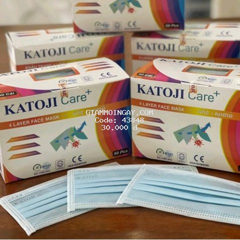 Khẩu trang y tế kháng khuẩn cao cấp KATOJI 4 lớp hộp 50 chiếc
