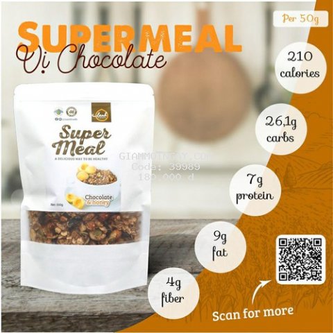 Lanhfoods Ngũ cốc Super Meal vị Chocolate