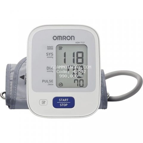 Máy đo huyết áp bắp tay tự động Omron HEM-7121 Nhật Bản tặng kèm pin