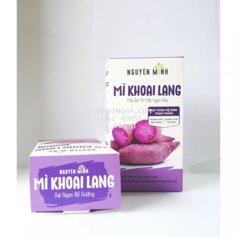 Mỳ Khoai Lang Tím Nguyên Minh - hộp- 300gram- ăn chay/mẹ và bé/ăn kiêng