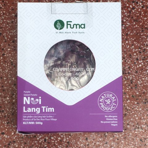 Nui Khoai Lang Tím- hộp- 500gr- ăn kiêng/ăn chay/mẹ và bé