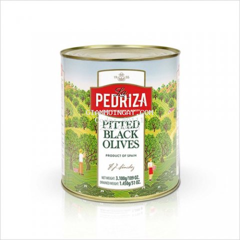 Ô Liu (oliu/olives) đen tách hạt nhãn hiệu La Pedriza - Hộp 3kg - Nhập khẩu Tây Ban Nha