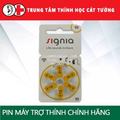 PIN MÁY TRỢ THÍNH [ Pin 10] - hàng chính hãng SIGNIA [SIEMENS], dùng cho các loại máy trong tai cic,