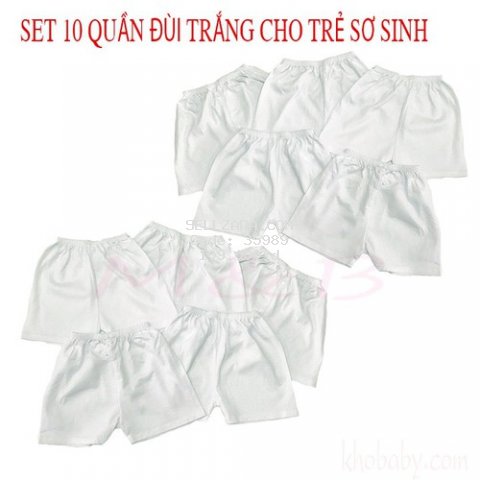 Quần sơ sinh,set 10 quần ngắn cho trẻ sơ sinh