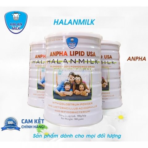 Sữa Anphalipid Halan Milk 900gr  Sữa Non tăng sức đề kháng, phục hồi sức khỏe