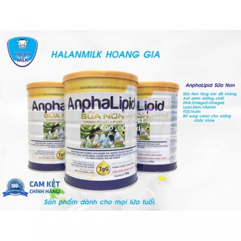 Sữa Anphalipid Sữa Non Halan Milk 900gr - Tăng sức đề kháng, chống loãng xương, giảm mệt mỏi