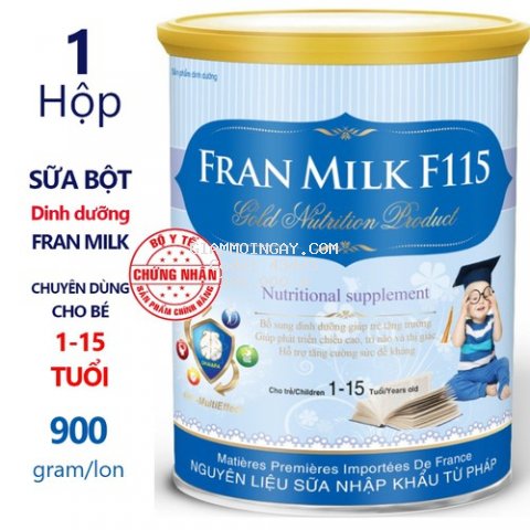 Sữa cho trẻ từ 1 đến 15 tuổi Franmilk F115 giúp trẻ cải thiện chiều cao, cân nặng, trí tuệ, phát triển toàn diện