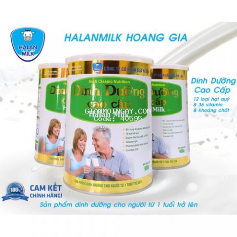 Sữa Dinh Dưỡng Cao Cấp Halan Milk - 12 Loại hạt quý, 36 Vitamin & Khoáng chất 900gr