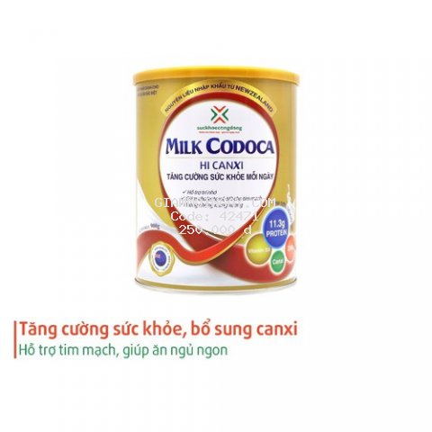 Sữa Milk Codoca Hi Canxi 900g – Sản phẩm phân phối trong đề án 818 Tổng cục dân số – Bộ