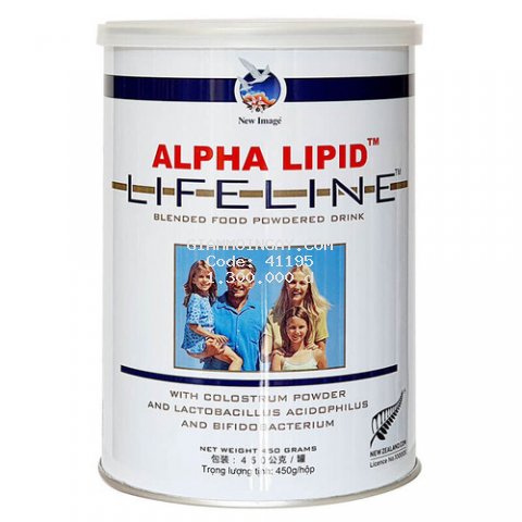 Sữa Non Alpha Lipid Lifeline 450g Newzealand, TẶNG KÈM LY