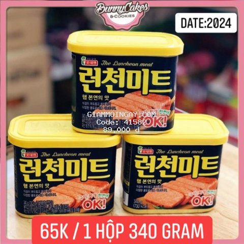 Thịt hộp Hàn Quốc Lotte OK 340gr ngon tuyệt hảo