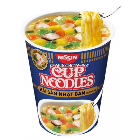 Thùng 24 ly mì Cup Noodles vị hải sản Nhật Bản thương hiệu Nissin 67gr/Ly