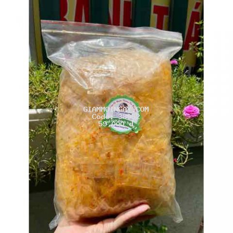 Túi zip 0.5kg Bánh Tráng Muối Tỏi Sate Tây Ninh cực ngon