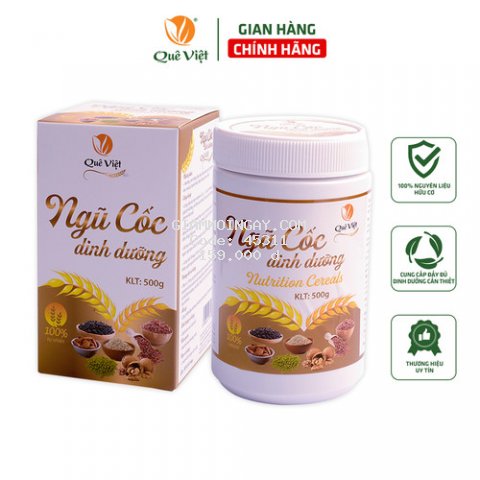 Ngũ Cốc Dinh Dưỡng Quê Việt bổ sung vitamin và dinh dưỡng cần thiết - Hộp 500g