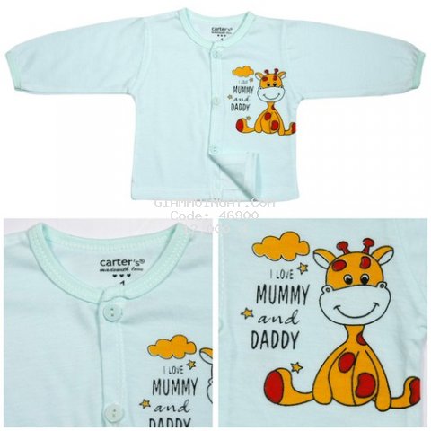 Áo Tay Dài Màu cho bé trai bé gái sơ sinh từ 2-7kg ADM áo dài cho bé- áo cho bé sơ sinh