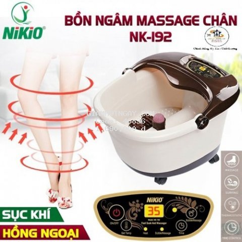 Bồn ngâm chân massage Nikio - Cải thiện giấc ngủ, giảm stress