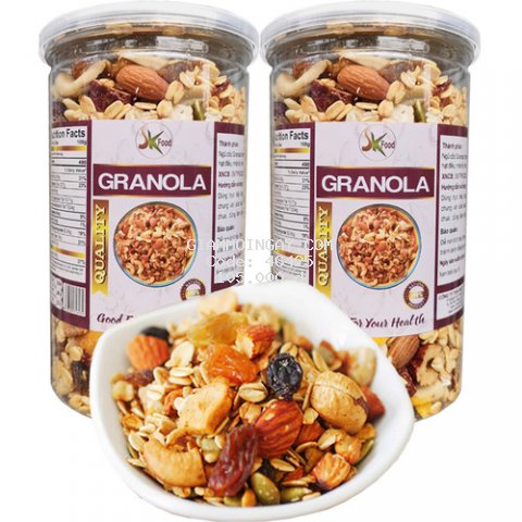 [Combo 2 Hũ] Granola ngũ cốc dinh dưỡng giúp giảm cân hiệu quả - Mỗi Hũ 400G