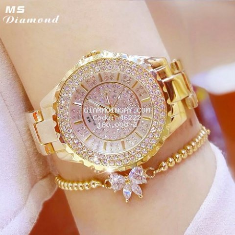 Đồng hồ nữ MS DIAMOND ESA  Khóa Bướm Cao Cấp - Hàng loại tốt