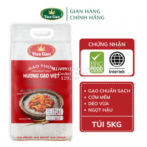 Gạo Hương Việt - Túi 5kg - Cam kết date mới