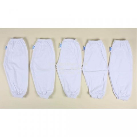 QUẦN TRẺ EM-10 quần dài lai bo màu trắng cho bé sơ sinh từ 0 đến 12 ký