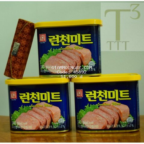 Thịt Heo Hộp Kiểu Mỹ, Thịt Hộp Ăn Liền, HanSung Hàn Quốc - HSD 01/2026