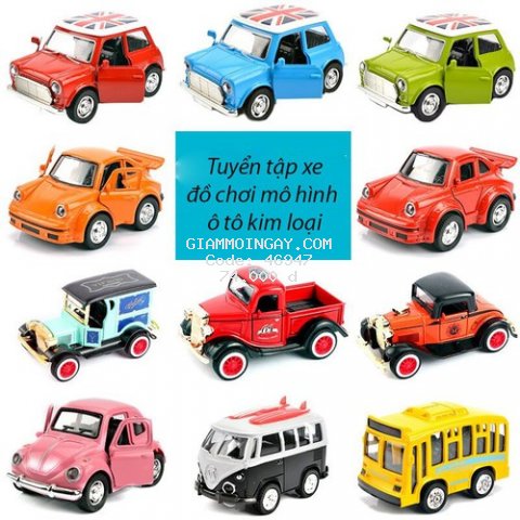 Tuyển tập xe đồ chơi mô hình ô tô phong cách cổ điển chạy cót có led phát sáng  chất liệu kim loại  màu ngẫu nhiên