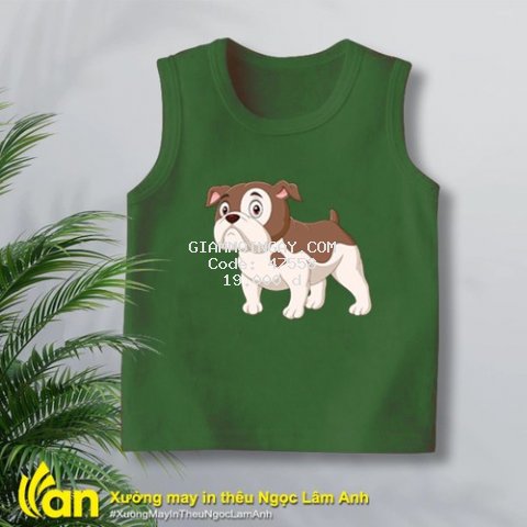 Áo thun dành cho bé trai, bé gái chất vải cotton 9kg - 45kg - hình chú chó Pug