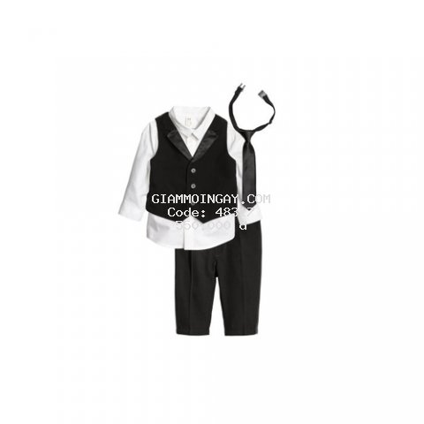 Bộ quần áo bé trai cao cấp Tuxedo Nhập Mỹ Size 6M-24M