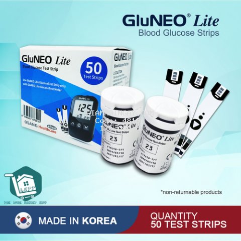 Bộ que thử đường huyết GluNEO Lite + Tặng kèm theo kim chích máu