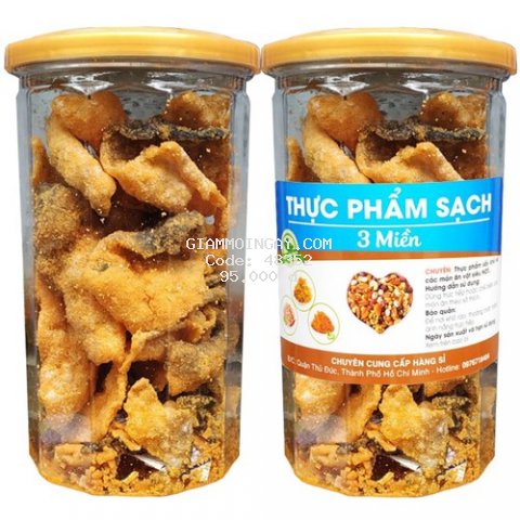 COMBO 2 HŨ DA CÁ HỒI LẮC TRỨNG MUỐI VỊ SINGAPORE HIỆU TPS - MỖI HŨ 200G